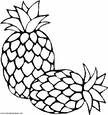 Lamina para colorear Dibujos de Frutas. pi&ntilde;as